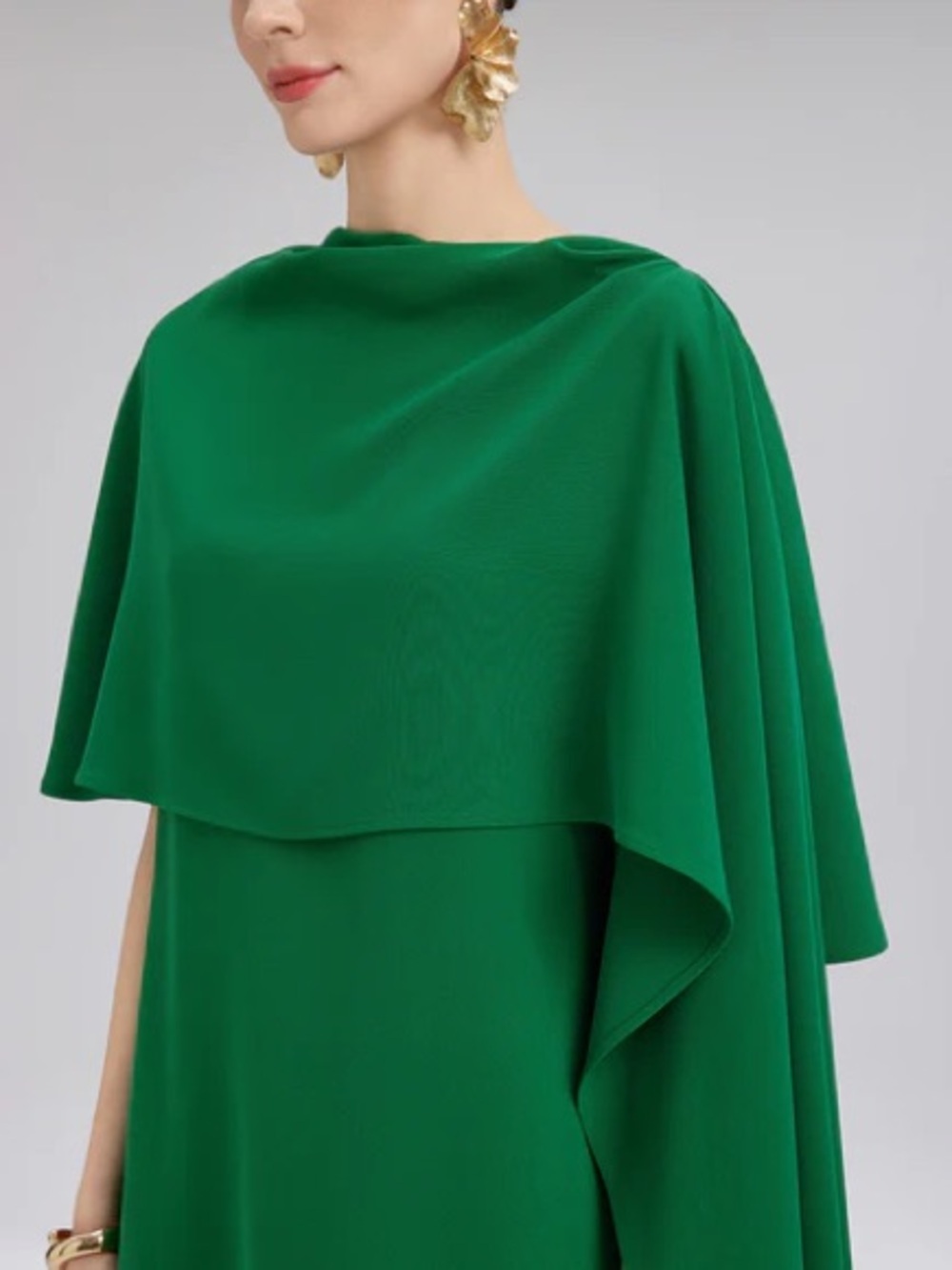 Rich Radi Q’s Emerald Shawl-Tie Evening Gown NWT - Picture 2 of 16